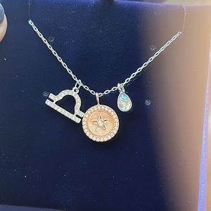 Swarovski libra charm necklace